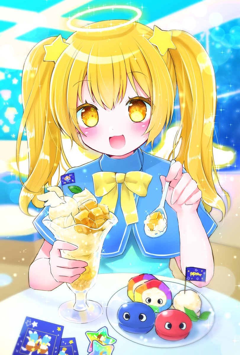 13nohitomi's tweet photo. 星空コラボカフェでパフェ一口くれるポエットちゃんの幻覚
#popn_art https://t.co/3Y3AV3qEUs