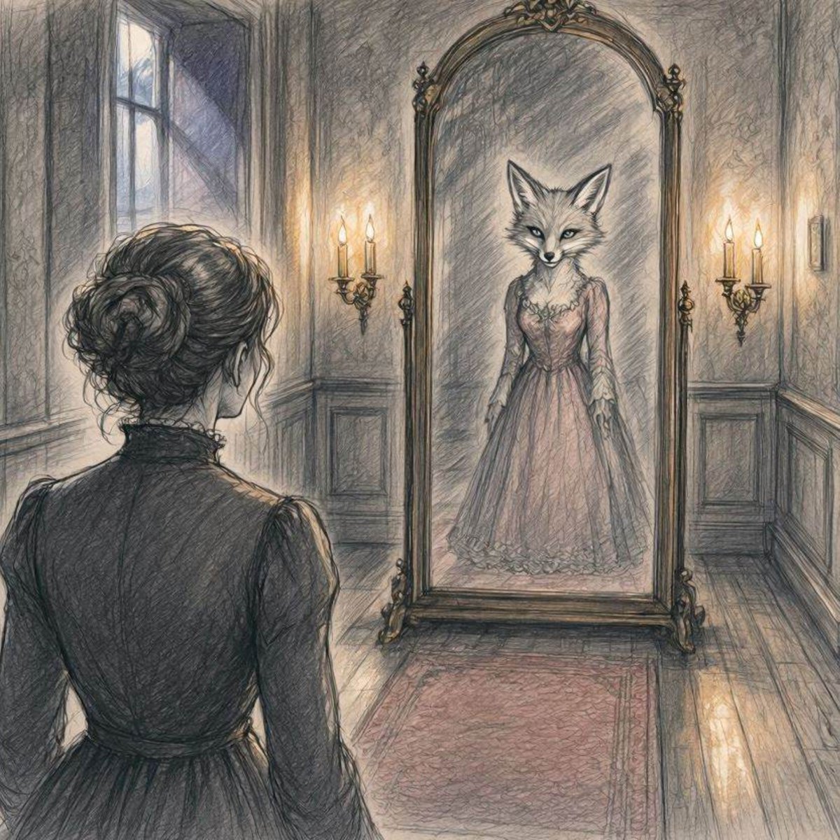 PrinceBeorn's tweet photo. Random Idea of the Day:
Still working on my Sword & Sorcery story, but I've come up with another idea for a story upon my travels: a Gothic Romance story.
Not the degenerate kind that you'd find on the bestsellers list for women nowadays, but more inspired from classic Gothic stories, like 'The Castle Of Otranto', and the moral tales of Fairy stories:
A story of a woman's longing for beauty everlasting, as she's "plagued" by her perceived imperfections. A strange creature, dressed in the habit of a monk, offers her just such an opportunity in her dreams.
Her beauty is granted, at the expense of her humanity: taking on more aspects of a fox over time, than human...