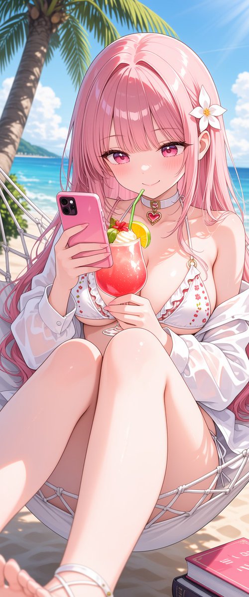 PRIMisabellaK's tweet photo. I think I’ve had the best day ever, I don’t want it to end. What’s your favorite way to end a summer day? 🍦 #AIart #AIイラスト #Waifu #AnimeBeauty #AIGirls 😎 https://t.co/XQQYjkbKCu