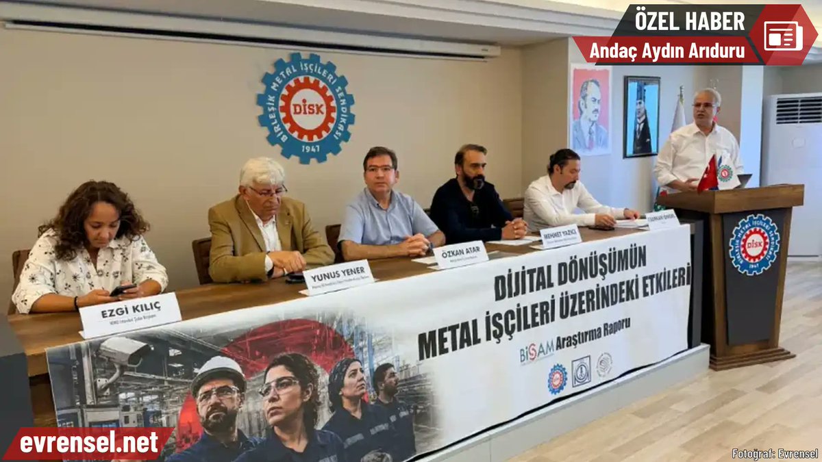 evrenselgzt's tweet photo. BİSAM’ın 673 metal işçisiyle yaptığı araştırma dijital baskıyı gözler önüne serdi

Rapora göre, metal sektöründeki dijital gözetim sistemleri her 3 işçiden 1'inde aşırı zihinsel yorgunluk yaratıyor. Hız baskısı nedeniyle işçilerin yüzde 32'si güvenliğini hiçe sayıyor

Andaç Aydın Arıduru'nun haberi

https://t.co/rDZ477RIN2