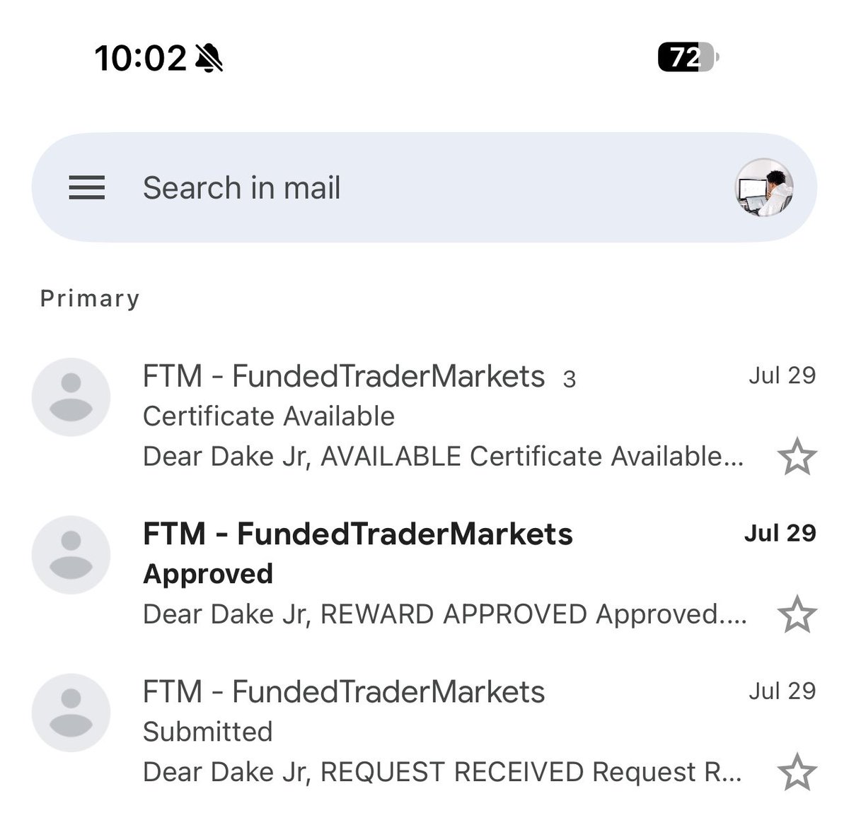 iamdakejr's tweet photo. Yesterday I requested a payout and just as usual, I got paid on time. 

This should be every trader’s goal. 

Prop firms may be terrible, but you sincerely do need them to scale growth. 

But ensure you pick a reliable prop firm that won’t stress you when it comes to payout https://t.co/sRJzss9MYr