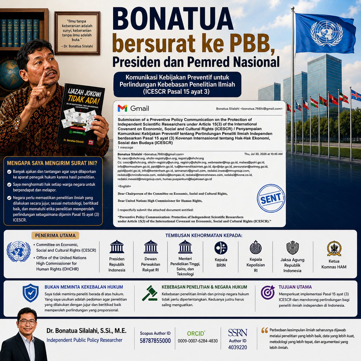 Bonatua766hi's tweet photo. Berpotensi dikriminalisasi, Bonatua bersurat ke PBB, Presiden dan Komnas HAM. @UN  @DivHumas_Polri @setkabgoid @KomnasHAM @kementerianham @Kemdiktisaintek @brin_indonesia @prabowo @DPR_RI  @ListyoSigitP @kompascom @officialinews_ @Metro_TV @tvOneNews @CNNIndonesia  https://t.co/oWfh0mfMQj