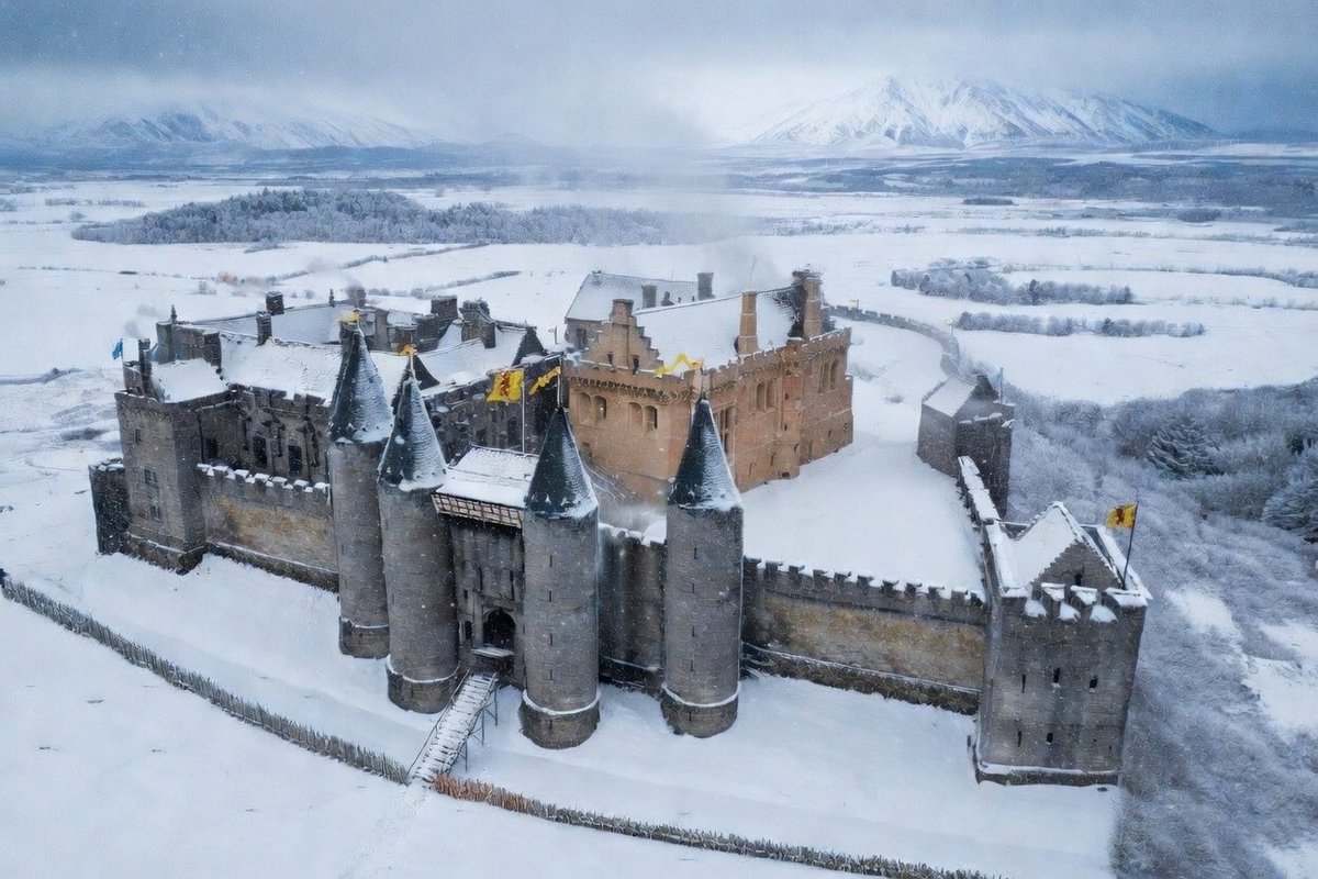 andrewsp2009's tweet photo. Stirling Castle (Scotland) reconstruction mock-up of earlier four towered gatehouse and defensive hoarding suggestion. #StirlingCastle #HistoryRebuilt #ScottishCastles https://t.co/nNddRcYA0Y
