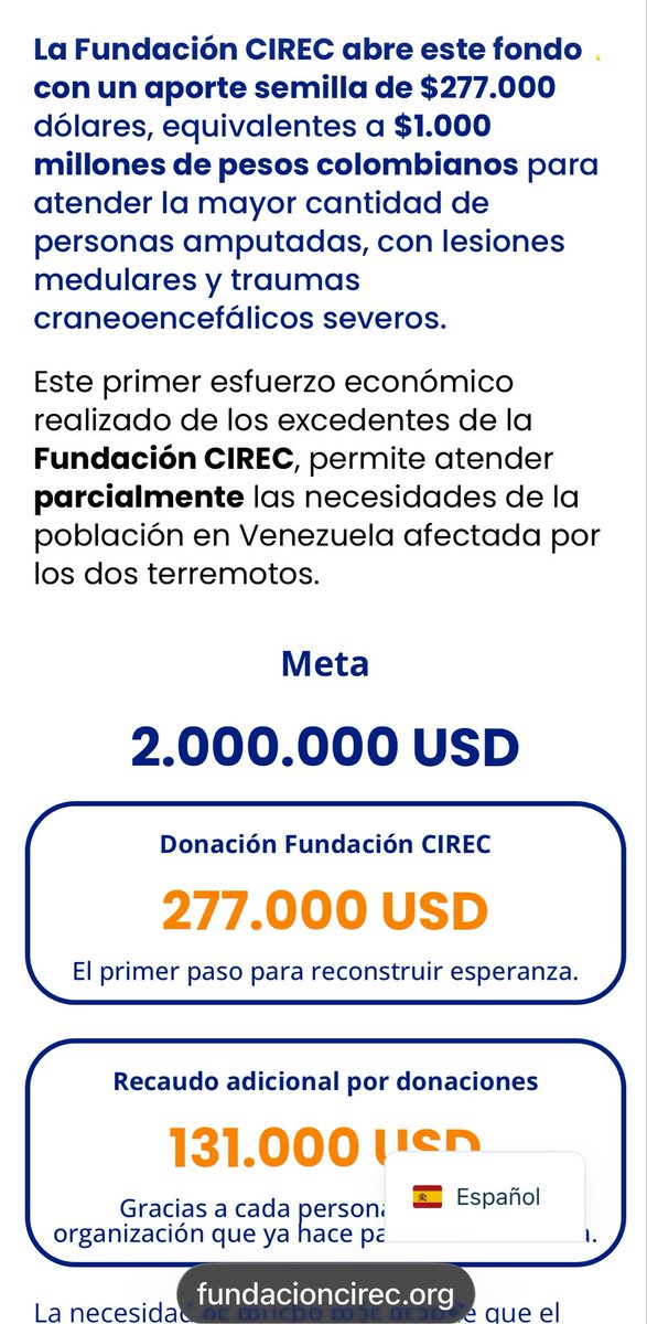 gabyarocha's tweet photo. “Fundación CIREC se une con la Fundación Juan Pablo Dos Santos y la Fundación Hospital Ortopédico Infantil🇻🇪 para lanzar el Fondo Humanitario 77”.
“No es solo entregar prótesis, sino construir un modelo de ayuda sostenible en tiempo”https://t.co/UTB05DDbaG
Qué gran iniciativa🇨🇴♥️ https://t.co/7KP8mtNVSF