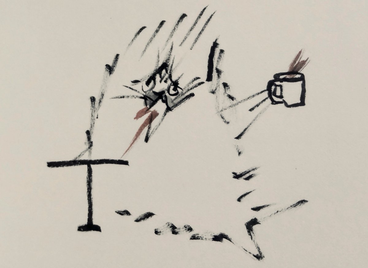 jissunboshi96's tweet photo. 冷ましたはずのコーヒーが、あまりにも熱すぎたアザラシを描きました。 https://t.co/CcK97YwAaX