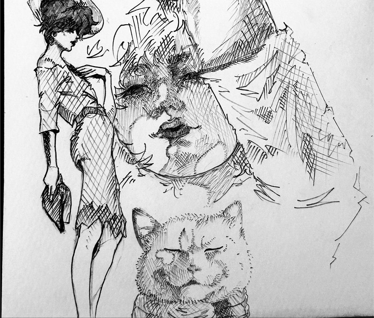 Syafukasu's tweet photo. 落書きパート3

 #イラスト  #アナログイラスト https://t.co/dv1aLUpX39