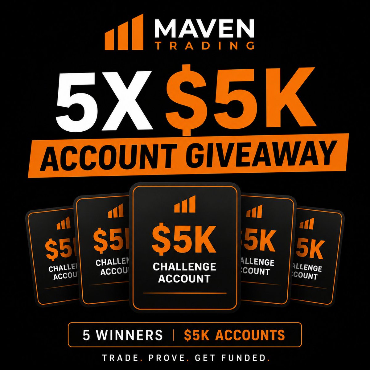FRFUNDEDEMPIRE's tweet photo. HOW TO ENTER ⤵️ 🎉

1. Follow us on X: @FRFUNDEDEMPIRE &amp; @Maventrading
2. Join our Discord Server
3. Like, repost, Tag 3 friends 
3. Comment: "MAVEN5K"

🎁 5 Winners will receive FREE $5K Maven Challenge Account!

Select by :- 2x twitter &amp; 3x discord.

#Maven #Giveaway https://t.co/FEIWAt597P