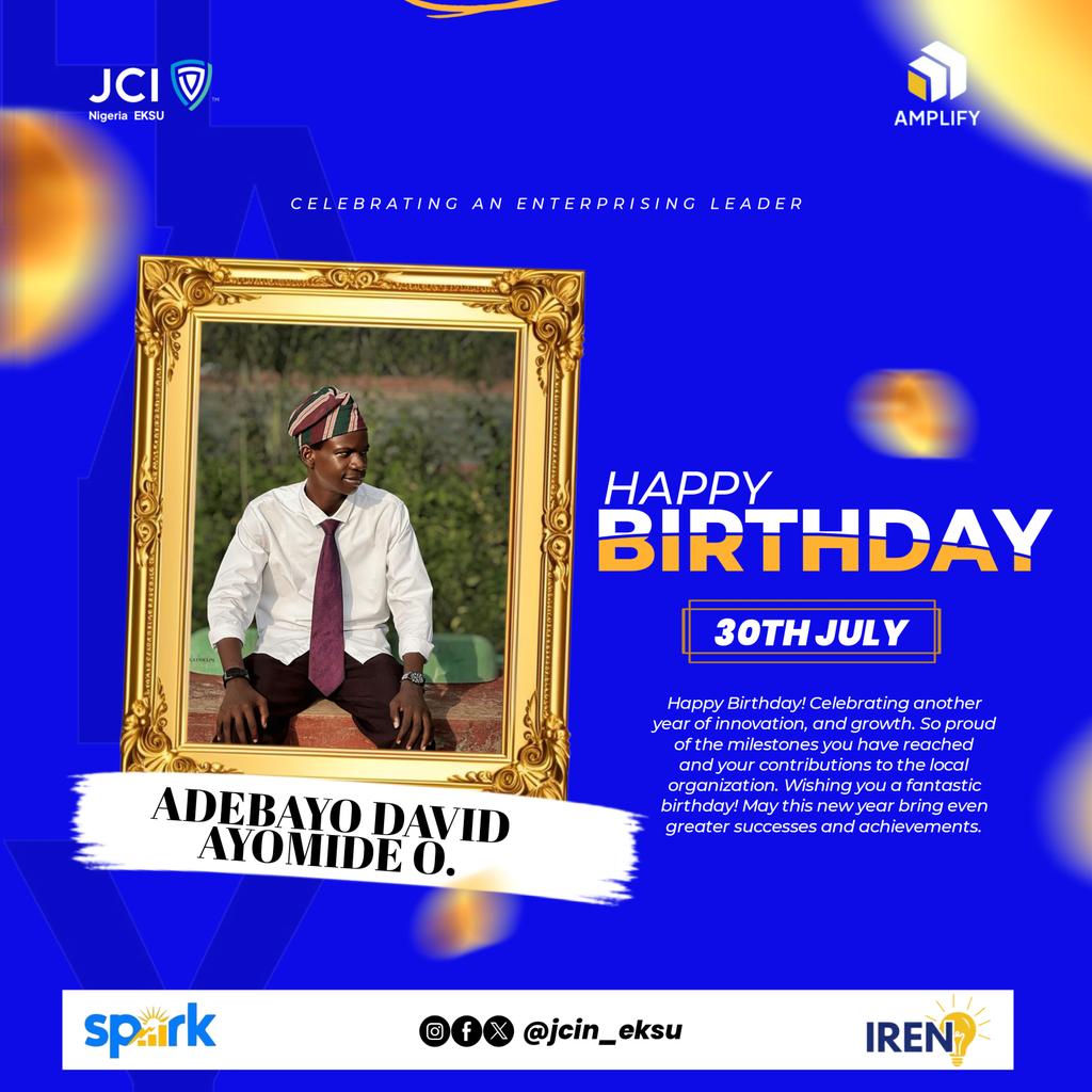 jcineksu's tweet photo. Happy birthday, Jaycee David. 🎂
We celebrate you today. Keep shining! 🚀💙
#IREN #SPARK #AMPLIFY #JCINEKSU #JCINIGERIA https://t.co/hvFzp02GnS