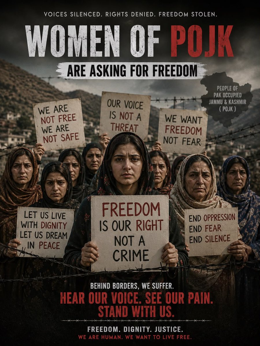 Pawan_jammu's tweet photo. Women of PoJK againt #PakArmyAtrocities https://t.co/9rZsByKKHw