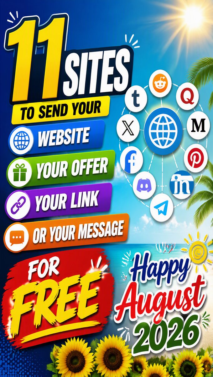 WrightJohn412's tweet photo. Plus 84 Safelist sites-Just tap on their names-Click this link and enjoy:
https://t.co/zSMYlB4dL4 https://t.co/yi5qgYttAV