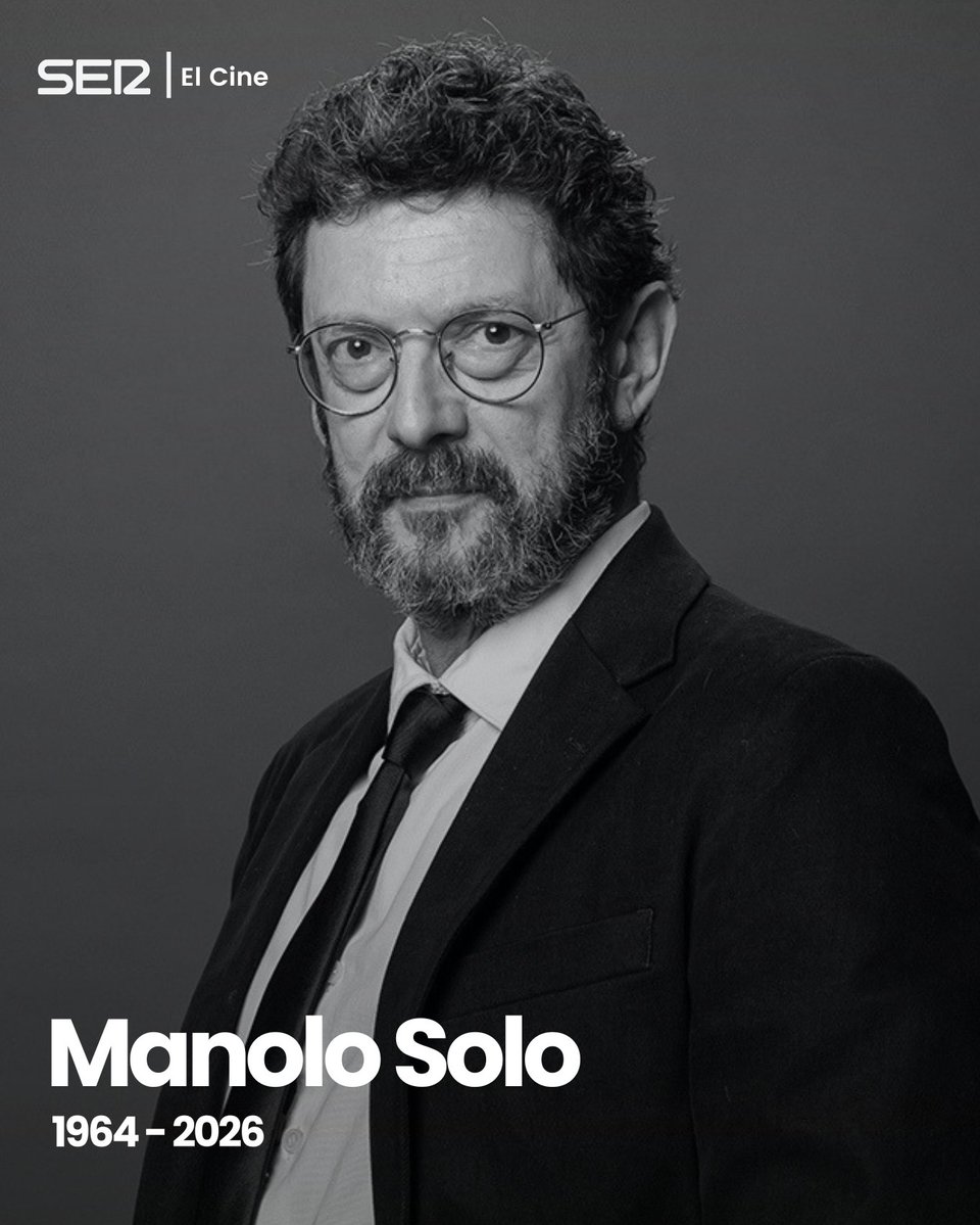 ElCineEnLaSER's tweet photo. 💔 Fallece a los 62 años el actor Manolo Solo

Recibió el Goya a Mejor Actor de Reparto por 'Tarde para la ira' y ha protagonizado títulos como 'B, la película' o 'Cerrar los ojos'. 

Recientemente ha estrenado la serie 'Anatomía de un instante' y 'La desconocida'. https://t.co/5lvcAoHDvp