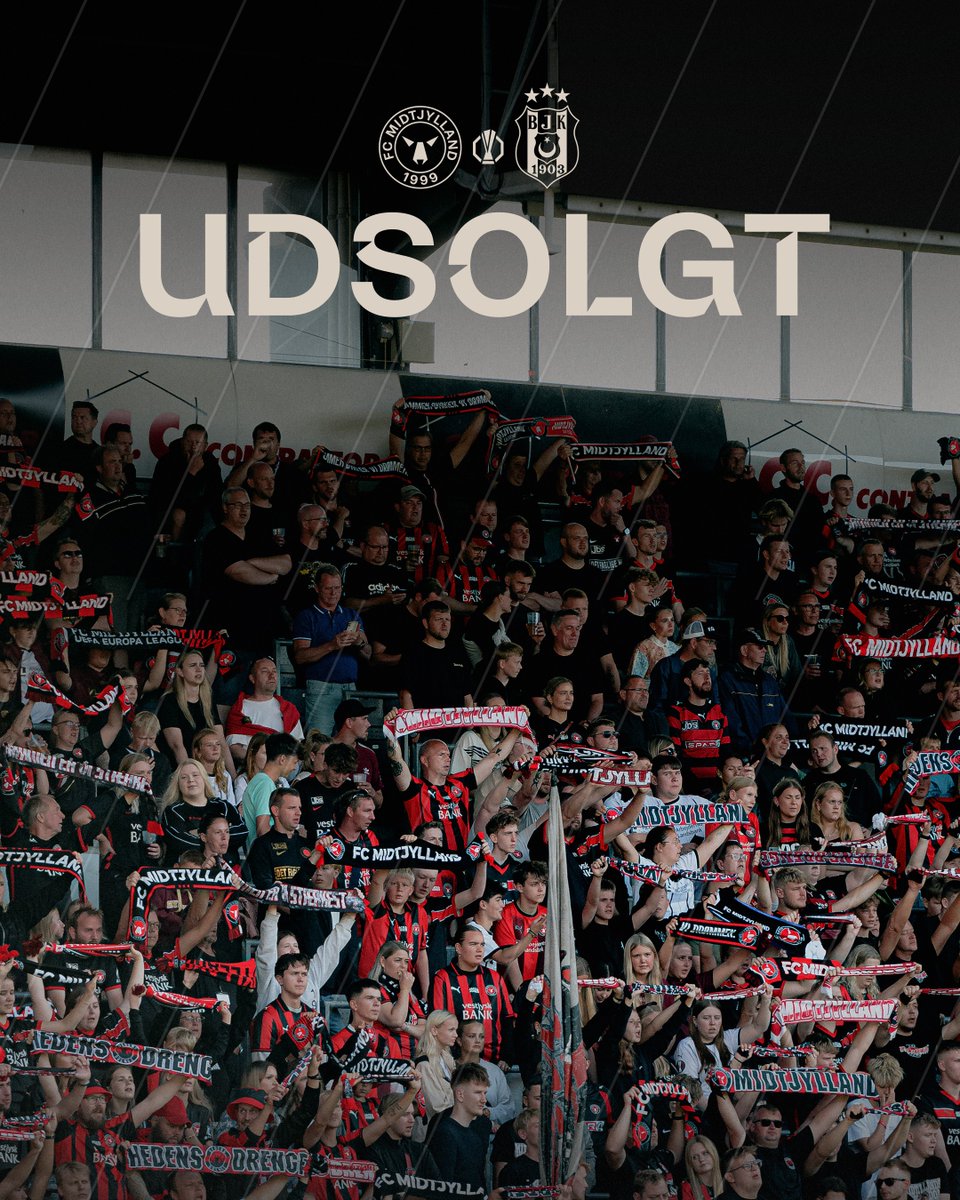 futbolarena's tweet photo. Midtjylland, Beşiktaş maçının kapalı gişe oynanacağını duyurdu. https://t.co/gqbuOFlj5j