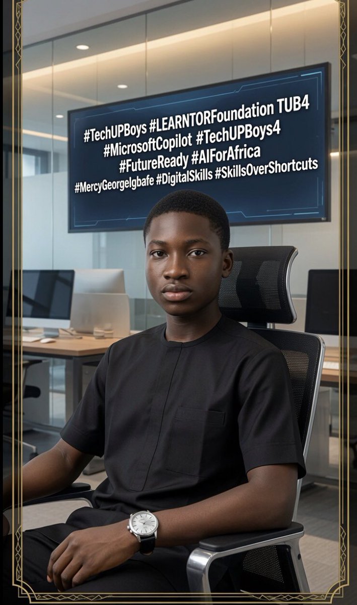 AJ_tools_01's tweet photo. The future belongs to those who prepare for it today
Hi, I'm [AJIBOLA AYOMIDE], a [Science]student of [IFESOWAPO ABORU SENIOR SECONDARY SCHOOL] and a proud participant of 
TechUP Boys 4.0 by LEARNTOR Foundation,Who I Am
Am passionate about learning, TECH, leadership,I believe in https://t.co/xJKRl9a3um