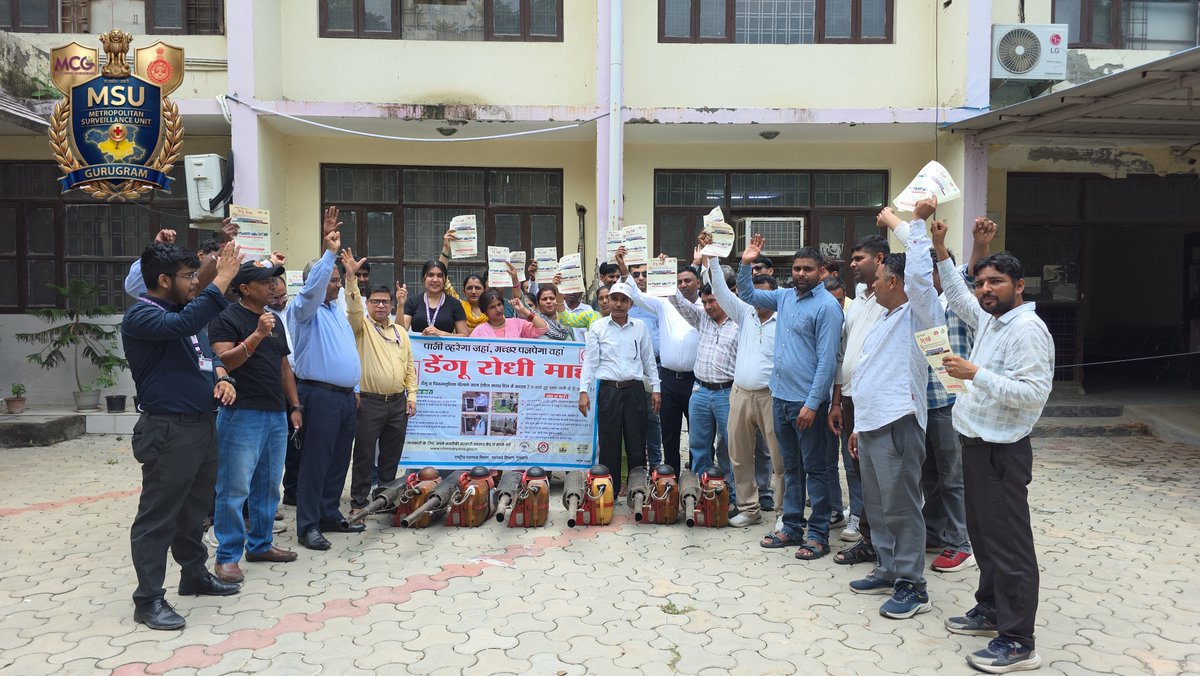 gurugrammsu's tweet photo. The DMO, MSU, MCG organised a Dengue Awareness Programme to promote preventive measures and community participation in dengue control.The programme concluded with the Anti-Dengue Pledge,reaffirming everyone's commitment to making Gurugram Dengue Free.
@NCDCMoHFW @MunCorpGurugram https://t.co/jO61Pcvh3B
