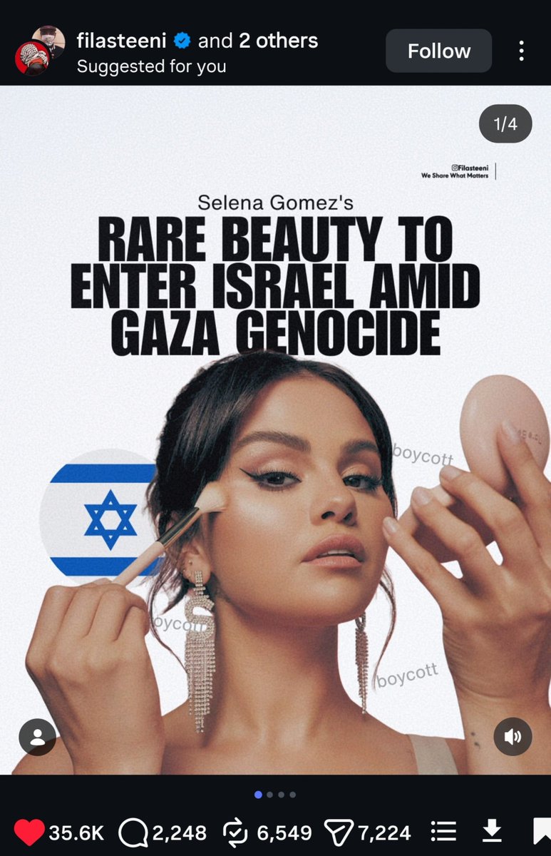 SummertimeX5's tweet photo. Love seeing people call out the PR spin. saying it's 'not an official partnership' while supplying massive stock to an Israeli retailer. She wants their money, but doesn't want the backlash that comes with it https://t.co/fYlUNjbX0G