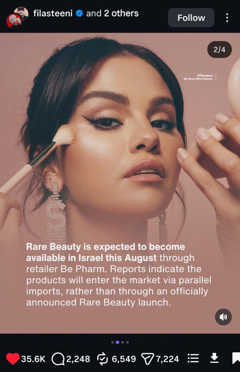 SummertimeX5's tweet photo. Love seeing people call out the PR spin. saying it's 'not an official partnership' while supplying massive stock to an Israeli retailer. She wants their money, but doesn't want the backlash that comes with it https://t.co/fYlUNjbX0G