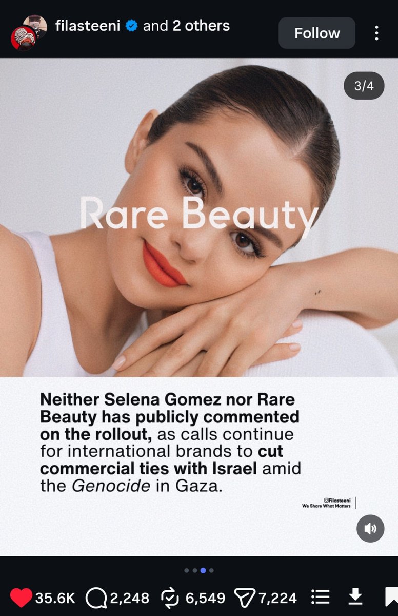SummertimeX5's tweet photo. Love seeing people call out the PR spin. saying it's 'not an official partnership' while supplying massive stock to an Israeli retailer. She wants their money, but doesn't want the backlash that comes with it https://t.co/fYlUNjbX0G