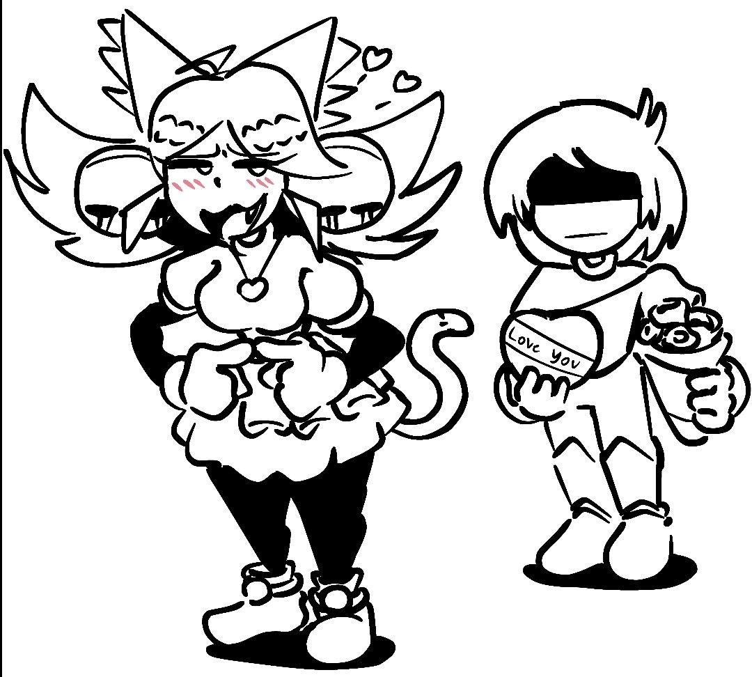 AChan63623's tweet photo. ❤️🩷🍫🍬🍭 #Deltarune #kris #MadMewMew https://t.co/TothC5bC40