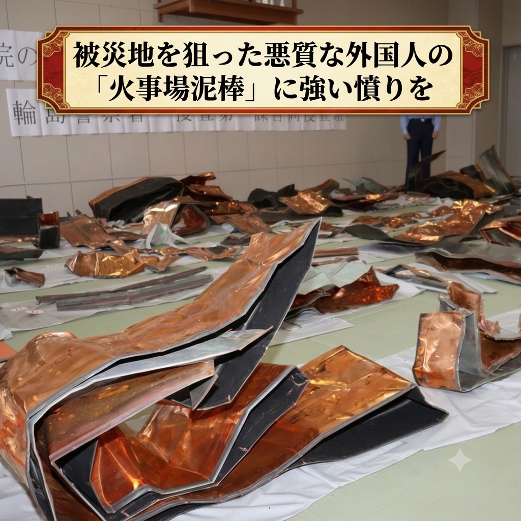 Xg3sT57W994pQc's tweet photo. 能登半島地震の発生直後から約2年半にわたり、
被災地で車中泊をしながら45件もの窃盗を
繰り返していた外国籍の男2人が送検。

写真の銅板は神社の屋根でしょうか？

みなさんはこの事件をどう思いますか？？ https://t.co/PVNA0HTdLI
