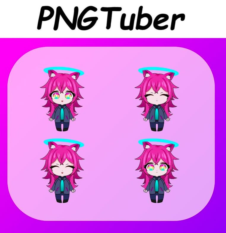 thegrace32's tweet photo. PNGTuber setup ready to go live! 💖✨ 4 custom states/expressions for streaming. What do you think of this cute chibi avatar design? Drop your feedback below! 👇

#PNGTuber #VTuber #ENVTuber #PNGTuberAssets #TwitchStreamer #ChibiArt #CharacterDesign #ArtistOnX https://t.co/xoXkpoJbYa