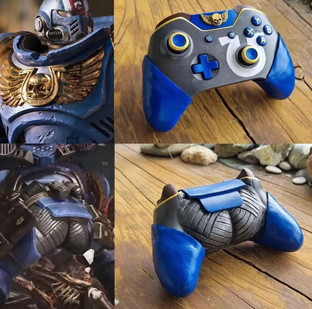 TheJorona's tweet photo. When the Ultramarines controller is a little too accurate 💀
#Warhammer40k #SpaceMarines #Ultramarines #CustomController #Gaming https://t.co/ehtei8NNSq