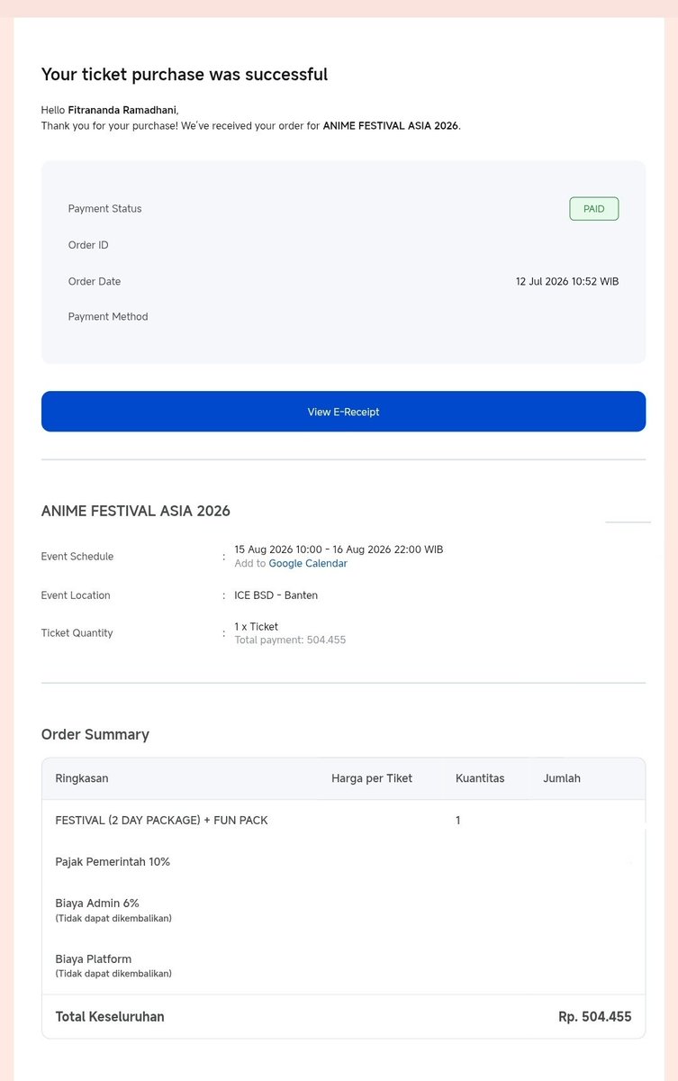 Fuitera's tweet photo. Guys, gua jual tiket AFAID yang 2days Festival + Merchandise.

Dijual karena gabisa dateng di tanggal itu.

Di jual dengan harga sama. Tapi klo mau ditawar silahkan. Semua merch nanti silahkan diambil. https://t.co/TITomzXXdV