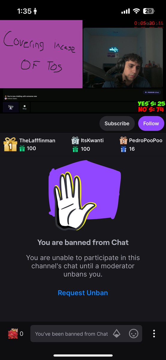 youdcrytoo's tweet photo. Stop banning me bro @HydraSZN https://t.co/ikbCXlTzIk