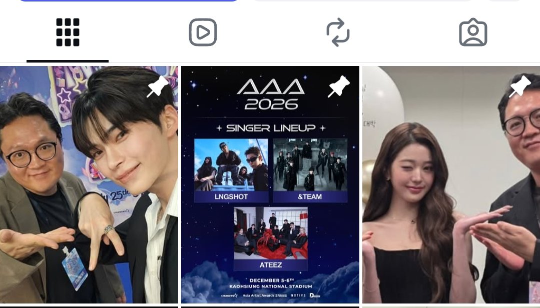 bin_shining's tweet photo. i just saw but love how AAA chief pd pinned both hanbin and wony on his instagram 🥹❤️ https://t.co/wYyJHc5eII