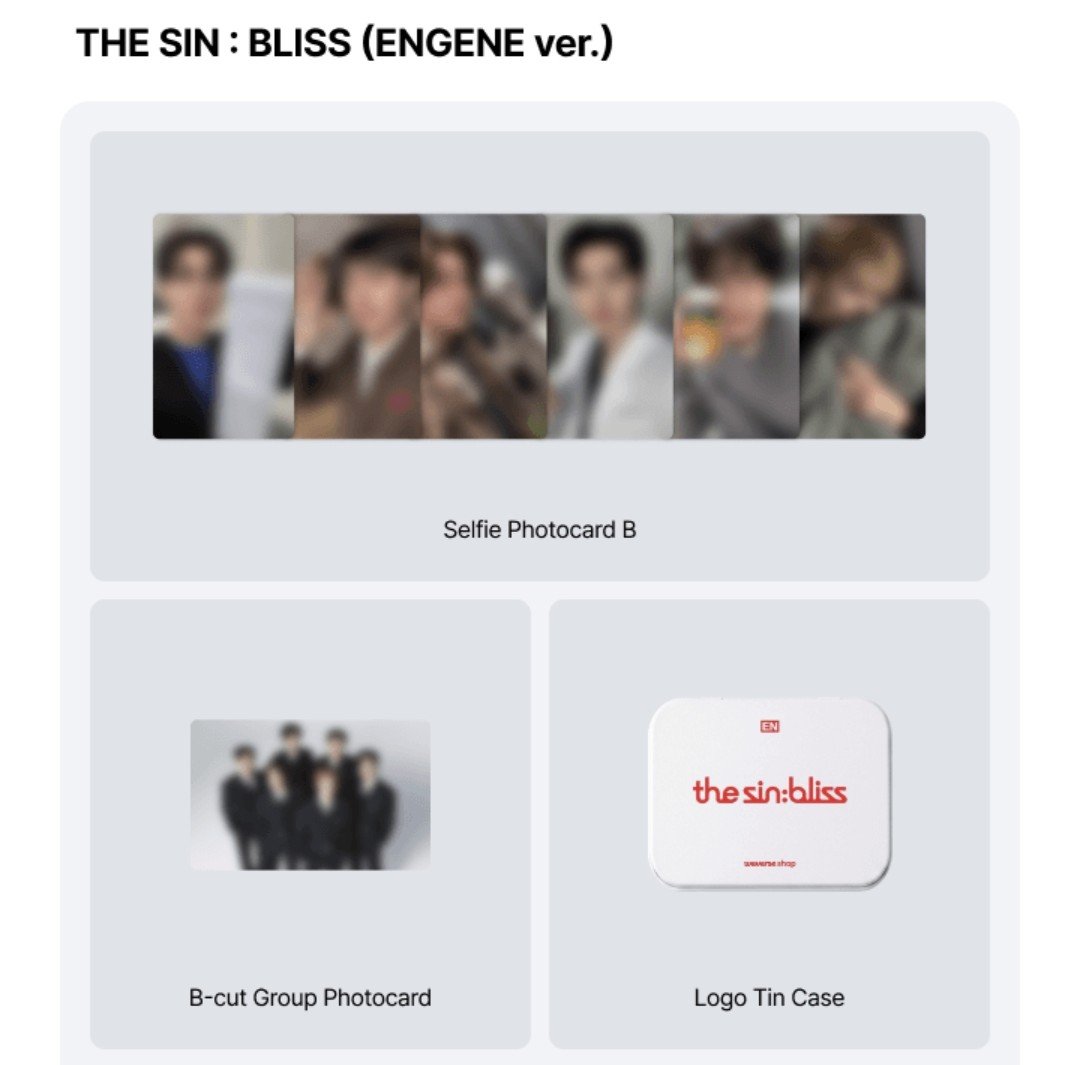 rlaalsrb9704's tweet photo. WTS PO ENHYPEN 8th Mini Album THE SIN : BLISS
sharing engene ver
+pob wvg +pc busan event day 2
230k DP 100k
jungwon
jay
jake ❌️
sunghoon
sunoo
ni-ki
group
✅️ done co
💳 QRIS
✅️ est bersih ina
✈️ handcarry
🏡 Jakarta https://t.co/Sef4Iul0mf
