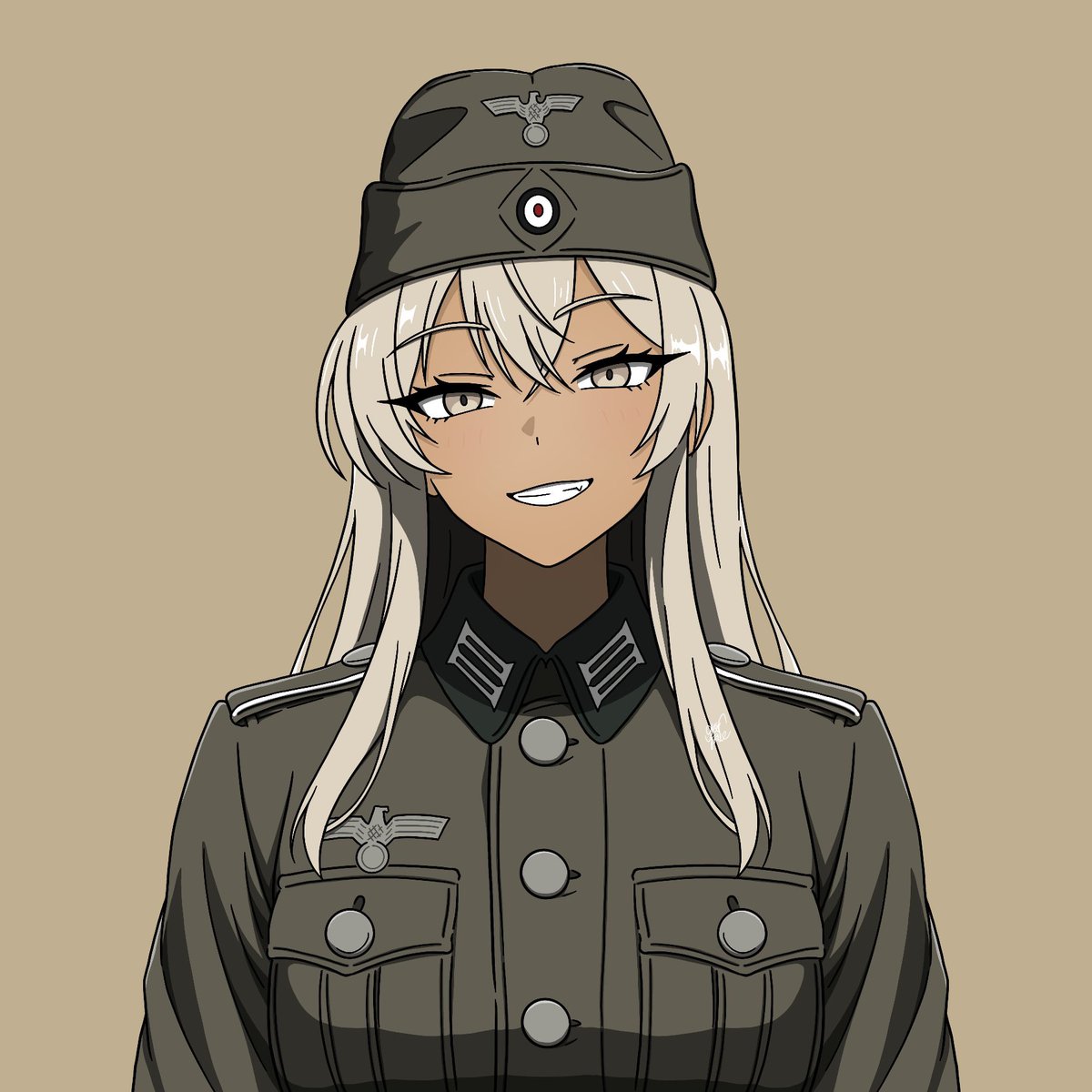 pace2587's tweet photo. 今日の練習 

#ドイツ軍  #GermanArmy #MilitaryGirl  #OC #Kemonomimi https://t.co/n0CZZgsm2j