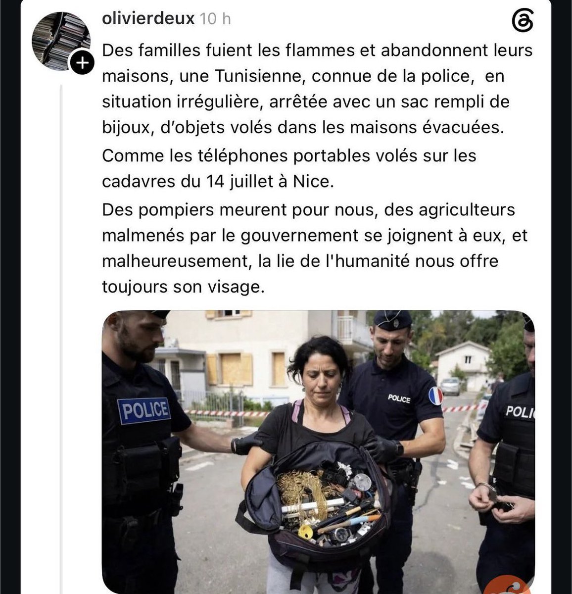 LucasCstl's tweet photo. @Meunier815701 @JeanMel78 @MarwanBelkacem pitié me dit pas que tu parles de ça sans deconner.. fake news dont la seule source est cnews (connue pour relayer que des conneries) avec une image faite par ia (le policier de droite se met les menottes tout seul) ?? les boomer arrêtez de croire tt ce que vous voyez sur le web https://t.co/fC9gWItdBn