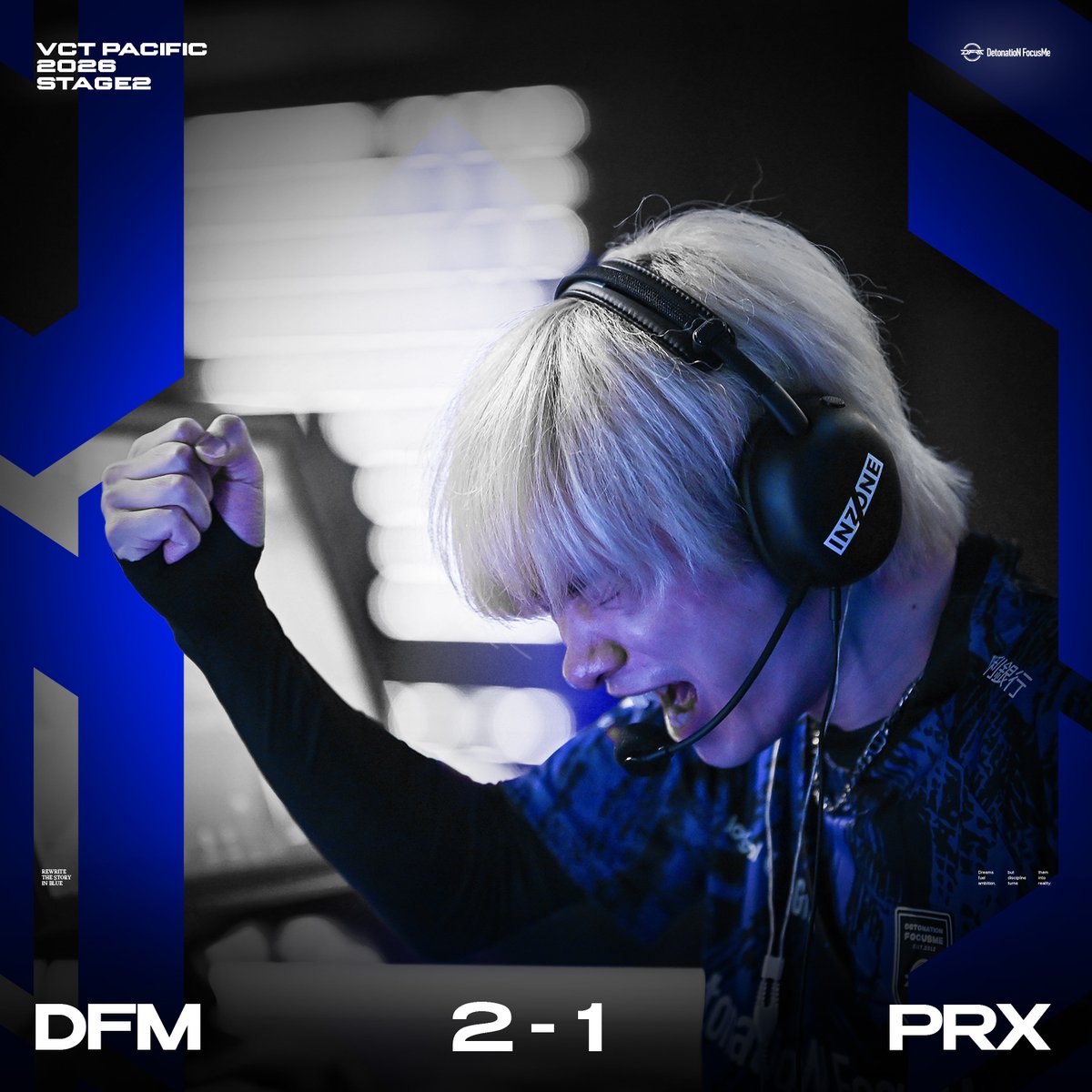 DFM_VALORANT's tweet photo. #VCTPacific 2026 STAGE 2 DAY 9

Match 1
vs VL　2-1
LOTUS　13-11
ASCENT　3-13
HAVEN　15-13

WHAT A SERIES.
フルマップの激戦を取り切りました🔥

NEXT｜8/1(Sat) vs T1
#DFMWIN #DFM_VALO https://t.co/hIj40Ra8r3