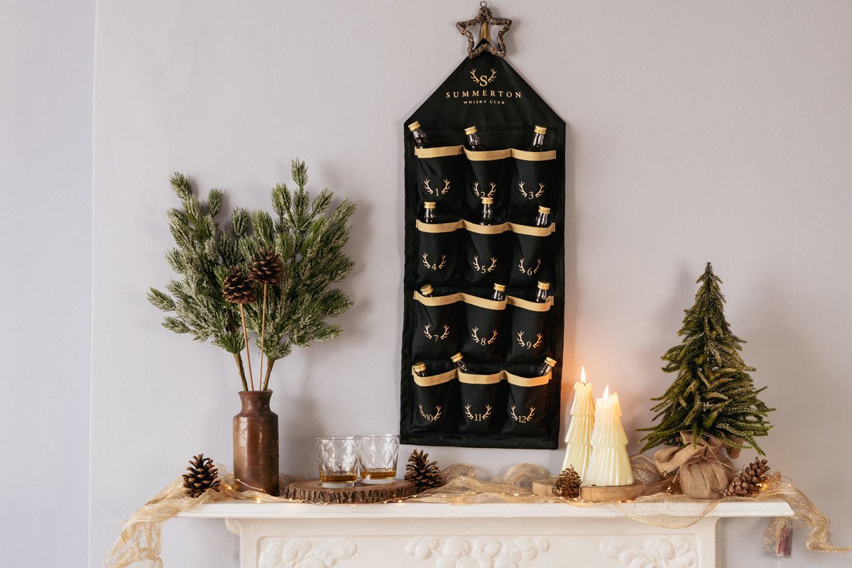 SummertonClub's tweet photo. Our 12 Drams of Christmas Advent Calendar is back.   

12 days of deliciousness, with the odd dram from distilleries and mainly samples from our own casks, giving you the first taste of them and a unique experience, all housed in a reusable material calendar. https://t.co/2HPRNiWpYG