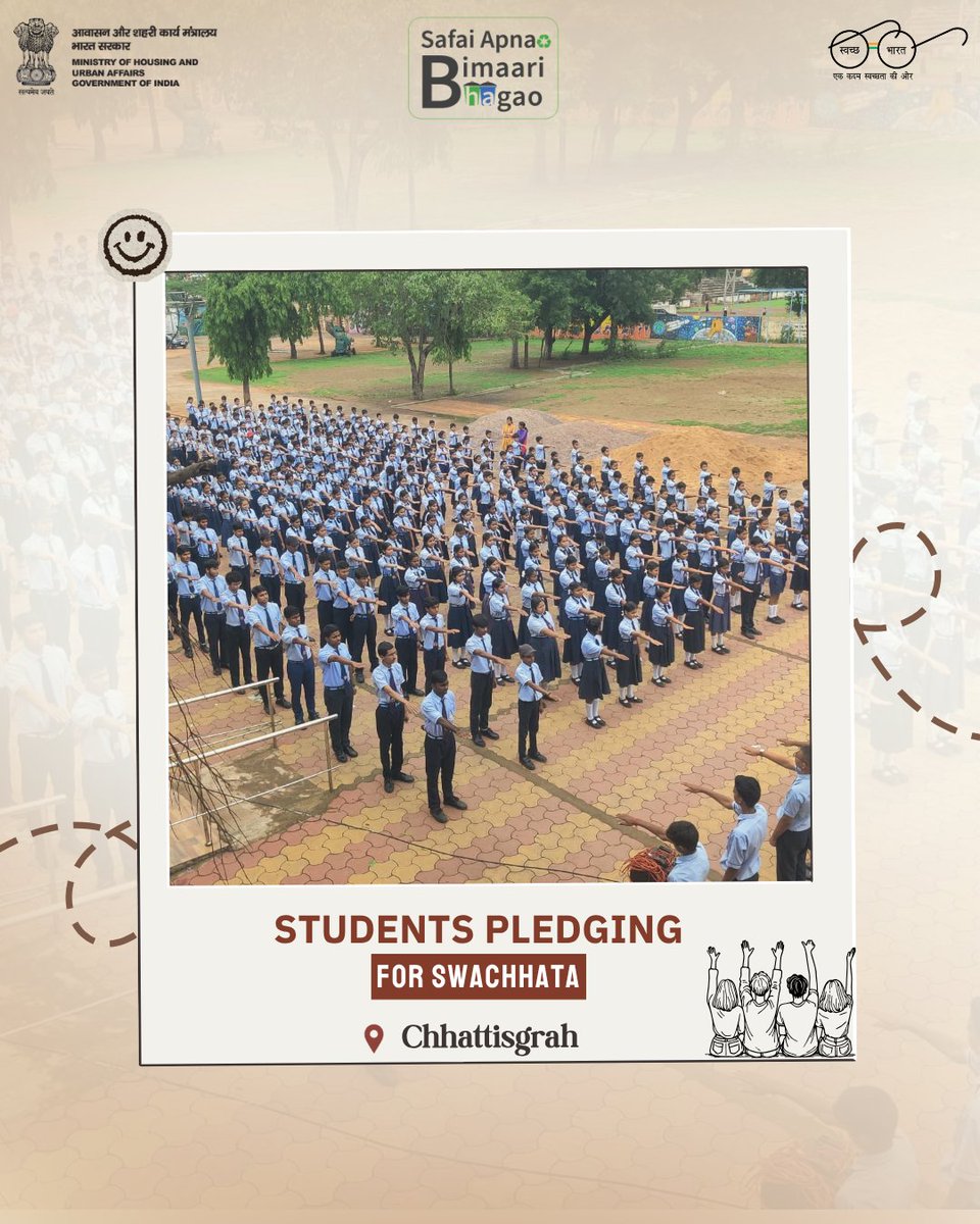 SwachhBharatGov's tweet photo. From Assam to Jammu &amp; Kashmir, Chhattisgarh to Telangana, #SafaiApnaoBimaariBhagao is driving change through plog runs, handwashing awareness, student-led Swachhata pledges, and SafaiMitra-led cleanliness drives– building healthier, cleaner communities.
#SwachhBharat https://t.co/2TwFAlUy8J