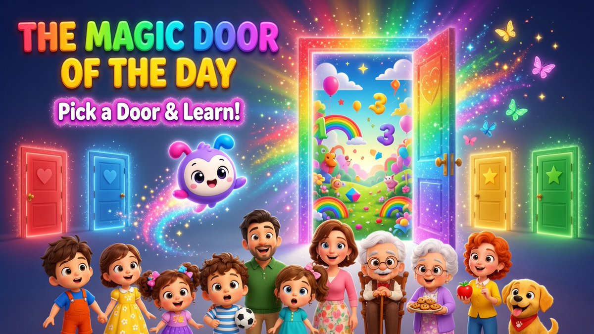 itsluliboo's tweet photo. 🚪 The Magic Door of the Day! | LuliBoo
Pick a door &amp; learn something new! 
🌈 Colors, numbers, shapes, animals &amp; fun surprises await!
📺 Watch: https://t.co/XziQIXQ3FN

#LuliBoo #KidsCartoon #ForKids https://t.co/eUSZFyhxtF
