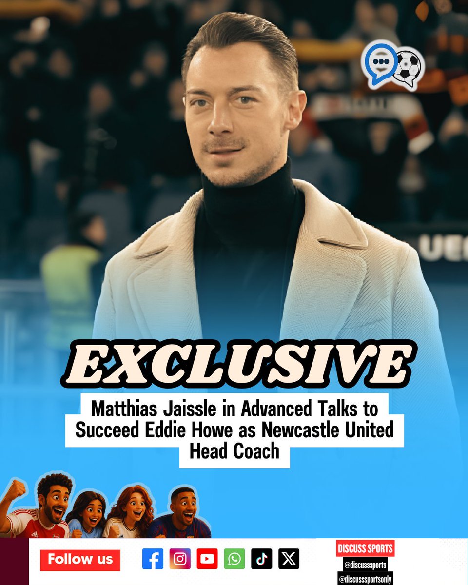 _discusssports's tweet photo. Al-Ahli head coach Matthias Jaissle has emerged as the leading candidate to become the new head coach of Newcastle United, with negotiations reaching an advanced stage to finalize the German manager's appointment. https://t.co/kFjKy71GTG