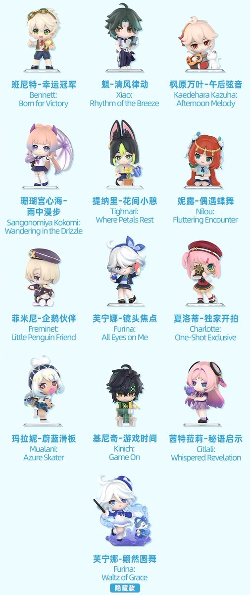 Genshin_goods's tweet photo. Pop Martから、原神「学院光影诗」Q版シリーズ フィギュアが中国向けとして発売決定！
全13種あり、うち1種はシークレットになります。
https://t.co/H9koXvlV0I
Copyright © miHoYo. All Rights Reserved. https://t.co/uYE4zMnaX6