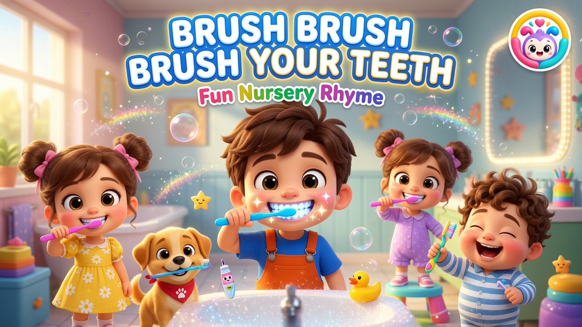 itsluliboo's tweet photo. 🦷 Brush Brush Brush Your Teeth! | Fun Nursery Rhyme | LuliBoo
Sing along &amp; brush those teeth sparkly clean! 🪥✨ A fun bedtime &amp; morning routine song for kids.
📺 Watch: https://t.co/ba4MrUAH4r

#LuliBoo #KidsSongs #NurseryRhymes #ForKids https://t.co/VyGd2mDhWG