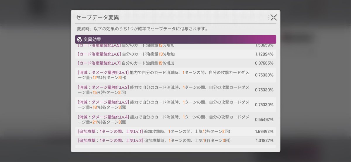 tarima_mr's tweet photo. カオゼロの変異でリストに載ってないやつが出たけどバグかこれ？

念のため書いておきますがチートとかではないです。
#カオゼロ https://t.co/heml8Ca6PM