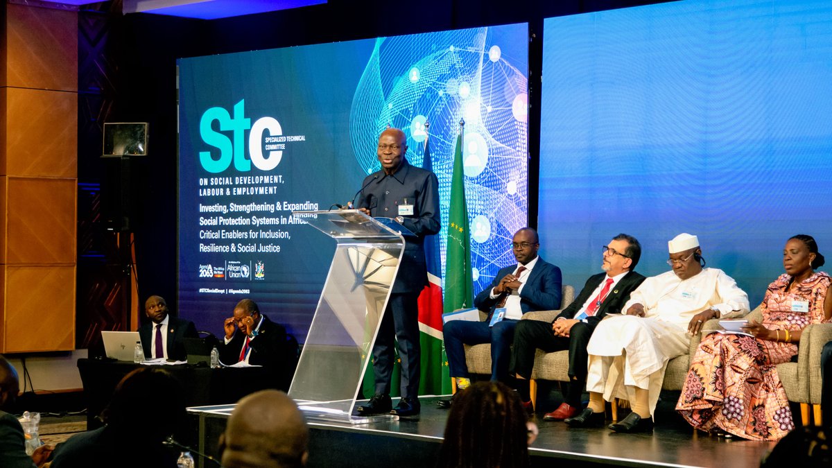 GilbertFHoungbo's tweet photo. Social protection is not a cost. It is an investment in people, resilience and inclusive growth.
At the @_AfricanUnion Ministerial Segment of #STCSDLE6 in Windhoek ๐ณ๐ฆ, my message was clear: the question is no longer whether to invest, but how.
#SocialProtection #Agenda2063 https://t.co/cqH3Zekozp