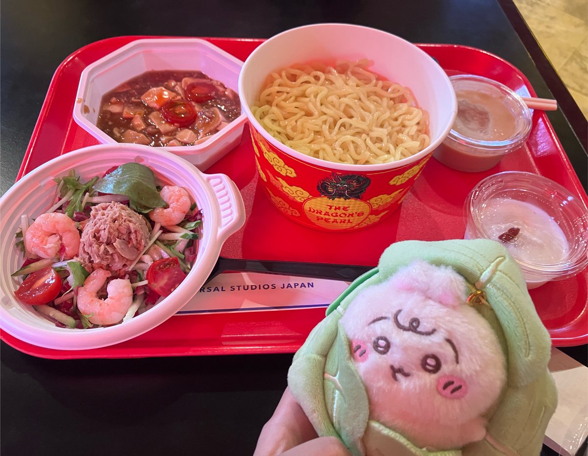 dolly_riz's tweet photo. 昨日ユニバで食べた冷麺コンボ🍜とポーズ可愛いBJ💕
#USJファン https://t.co/UCNEukj2RY