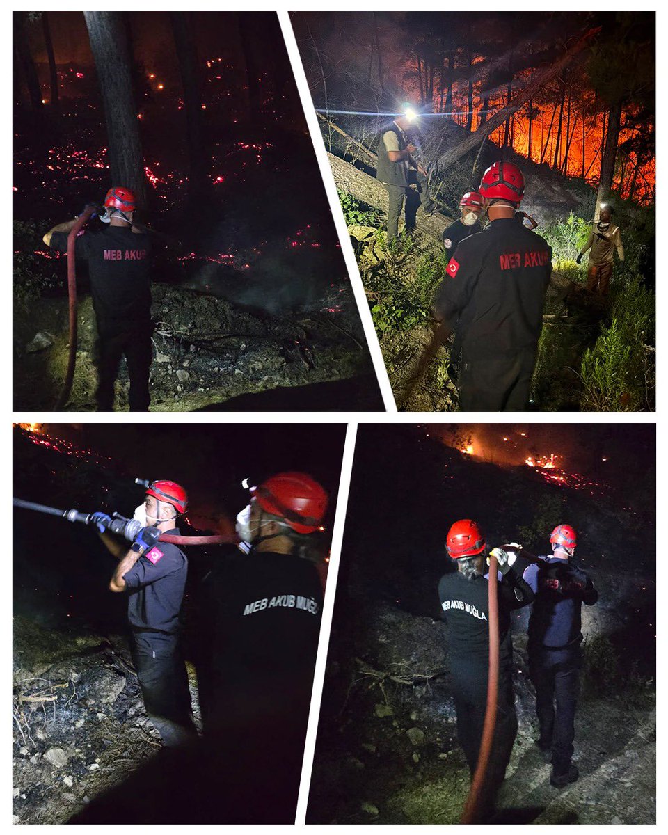 tcmeb's tweet photo. 🚒  Zor Zamanların Tecrübeli Ekibi “MEB AKUB”dan, “Yeşil Vatan” İçin Muğla'daki Yangında Omuz Omuza Mücadele 🧑🏼‍🚒

🙏🏻  Muğla’nın Seydikemer ilçesinde çıkan orman yangınına müdahale çalışmalarına, Bakanlığımızın Arama ve Kurtarma Birimi (MEB AKUB) ekiplerimiz de destek vermektedir.

🌱 “Yeşil Vatan”ımız için sahada fedakârca görev yapan tüm personelimize teşekkür ediyor, yangından etkilenen vatandaşlarımıza geçmiş olsun dileklerimizi iletiyoruz.

#SebepOlma
#YeşilVatan