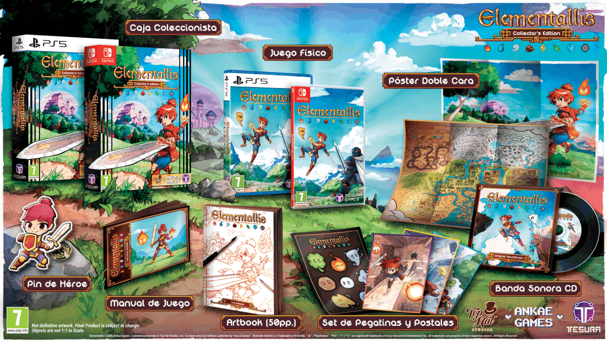 TesuraGames's tweet photo. 🔥 Elementallis 🔥 

¡Domina los elementos en el juego de acción y aventura inspirado en los clásicos! 

Emprende un viaje inolvidable en las ediciones Estándar y Coleccionista para #PS5 y #NSW en el Q4 de 2026.

¡Ya en reserva!
🔗 https://t.co/FqS6C3WsSO https://t.co/tpDrE8FwlN