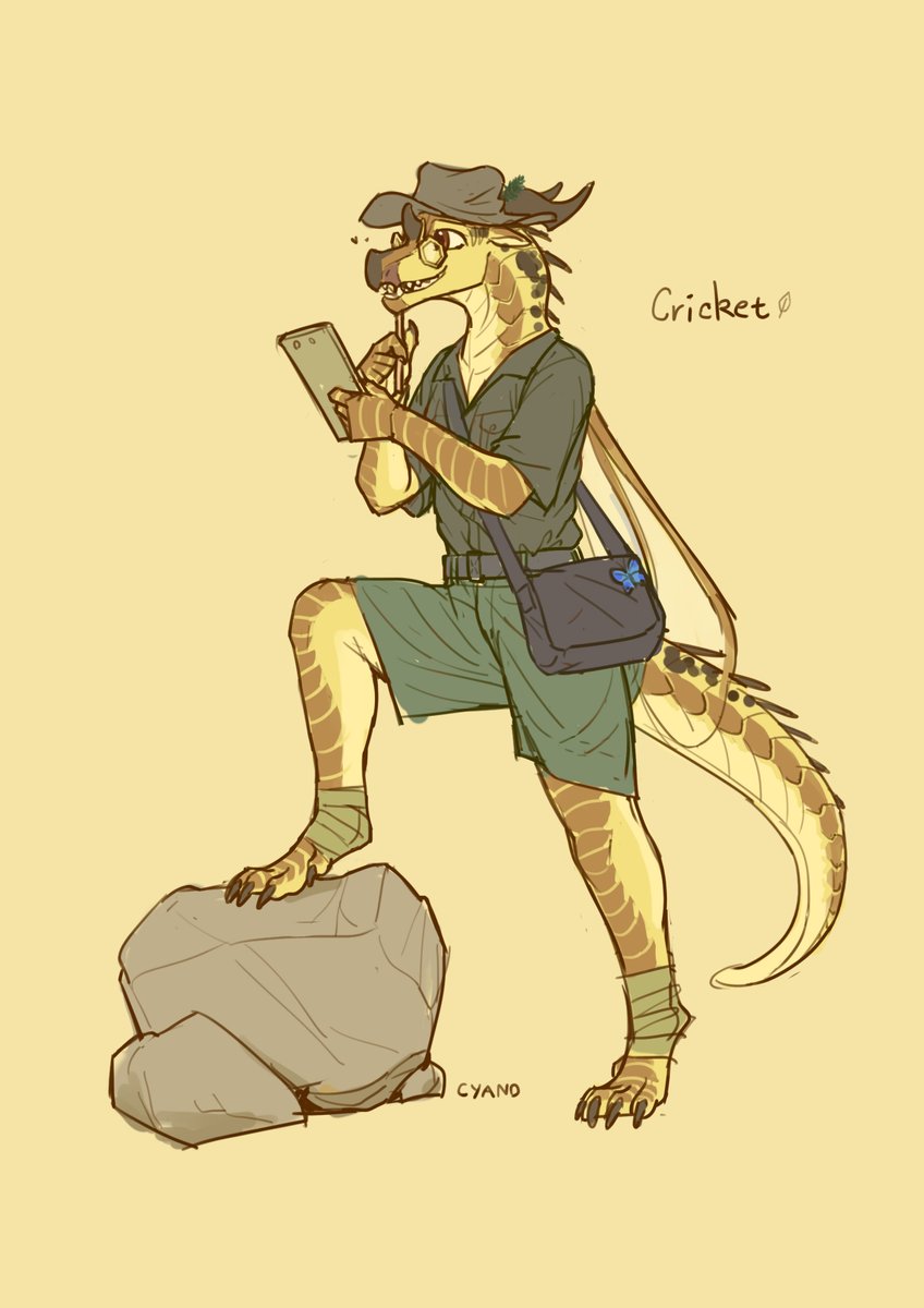 CyanoOOo's tweet photo. Cricket as a botanist #Wingsoffire #wof https://t.co/43jt8SLofM