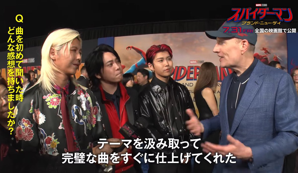 mga__naaoom's tweet photo. スパイダーマンの主題歌にミセスの曲は合う合わない論争、ケヴィンファイギさんが言っているこれが全てではないだろうか
#BrandNew https://t.co/Fojy0NiKyK
