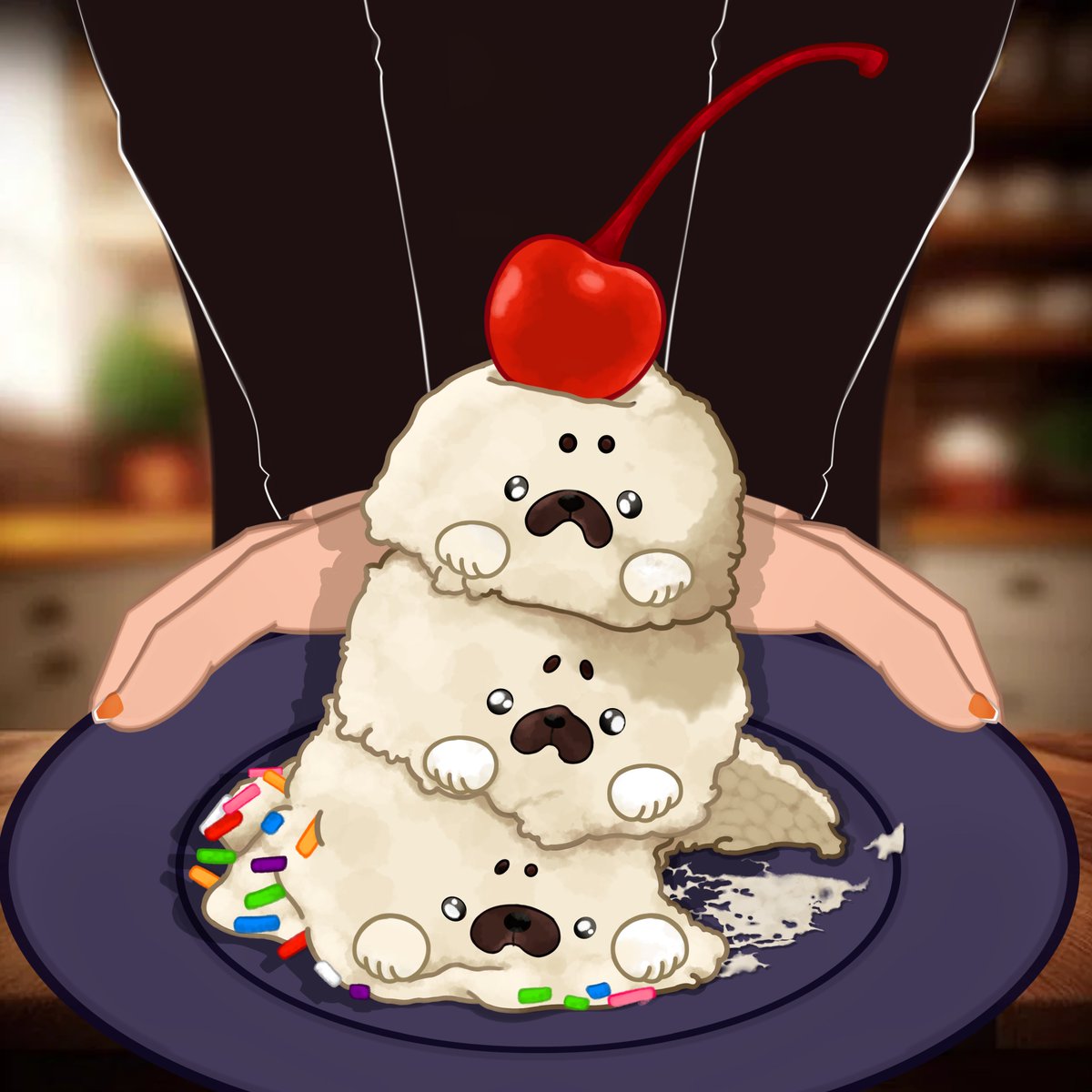 nikikiyoomi's tweet photo. My entry for the Ice cream  month #vgenchallenge #Vgencode https://t.co/M6DlgerkQE