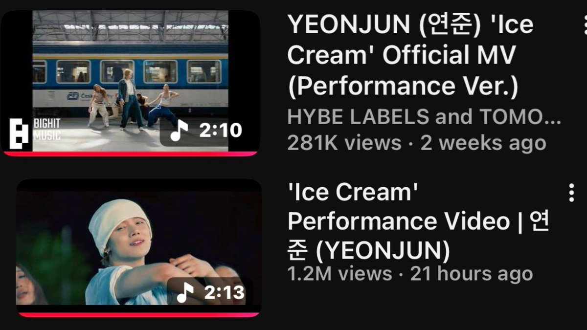 astrozzn's tweet photo. ok so the performance ver. of Ice Cream on the hybe channel has 281k views in 2 weeks

but the performance video posted on txt’s channel has 1.2M in less than 24hours….hello??? https://t.co/lVrjNC7Twx