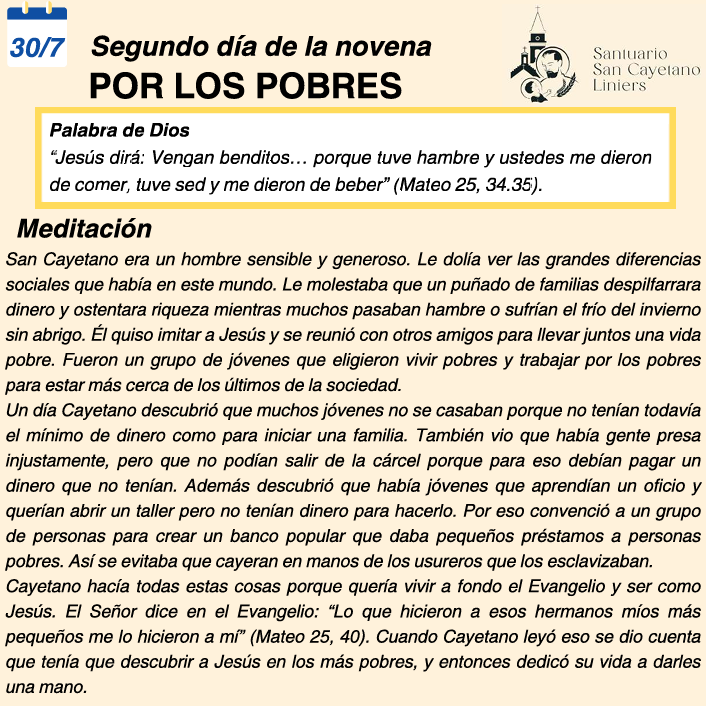 SCLiniers's tweet photo. 2do día de la Novena a San Cayetano. https://t.co/m0tXGf9LeN