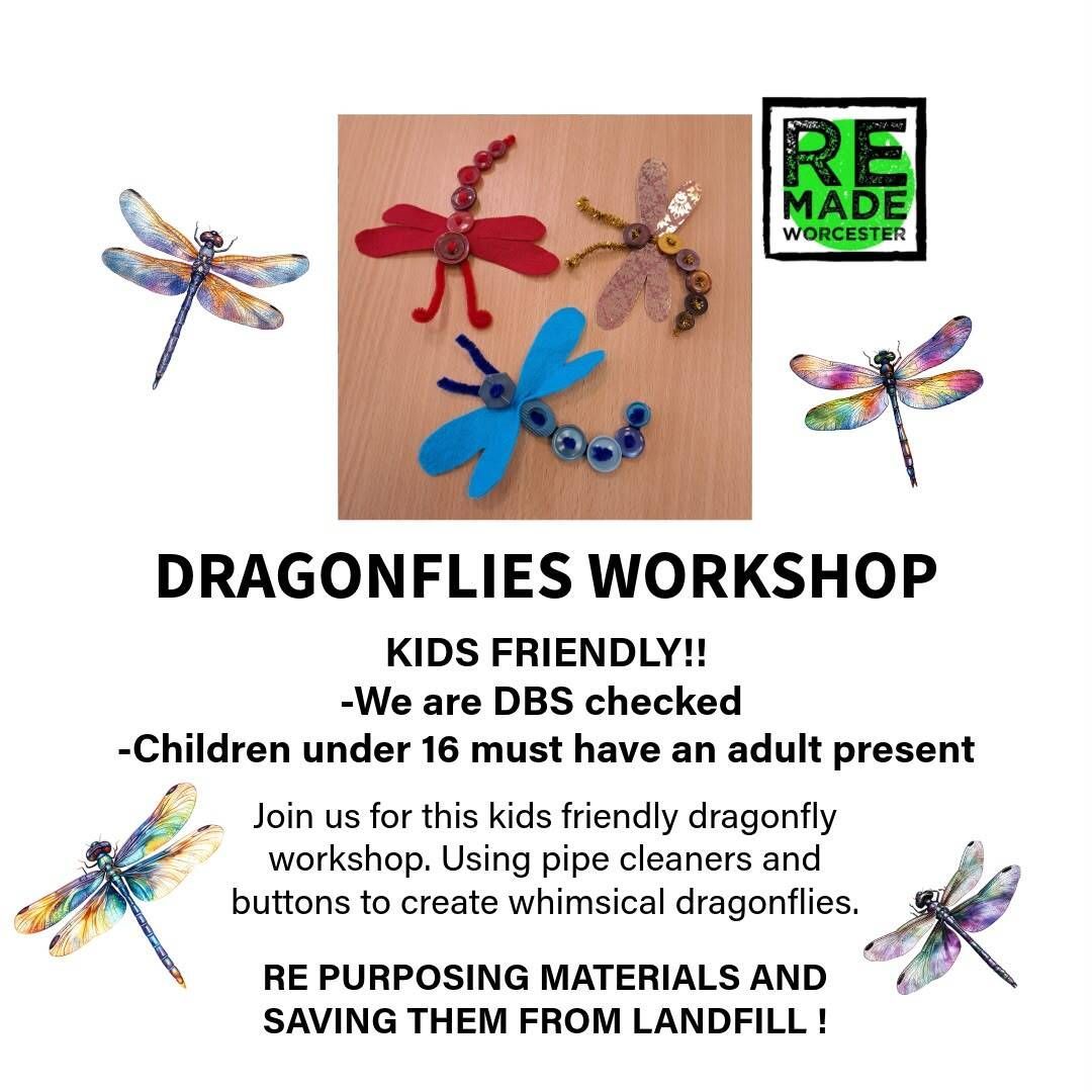 RemadeWorcs's tweet photo. 🪰 Looking for a school holiday activity?

Join us tomorrow at 10:30am for our Dragonfly Workshop! Perfect for children, with lots of creative fun for just £5.

#RemadeWorcester #WorcesterBID #VisitWorcester #LoveWorcester #SchoolHolidays #KidsActivities #Worcester https://t.co/7sNfHrW7yu