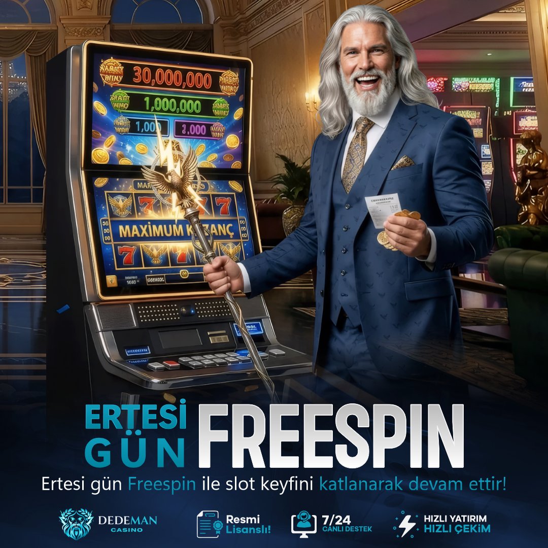 dedemansosyal's tweet photo. 🆒 #DEDEMANCASİNO İle Ertesi Gün Freespin Avantajı 

🎰 5️⃣0️⃣0️⃣e Varan Freespin
⚡️ Gates of Olympus Oyununda Geçerli
💰 Bakiyeni 5️⃣.0️⃣0️⃣0️⃣₺ Yap → Anında 5️⃣.0️⃣0️⃣0️⃣₺ ÇEK

🎲 Senin Adresin https://t.co/npe43z3e0L https://t.co/XGUYwDBAYD